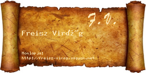 Freisz Virág névjegykártya