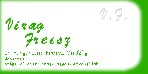 virag freisz business card